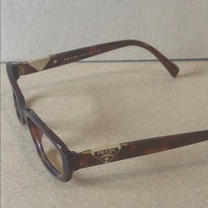 Authentic Prada tortoise shell Rectangular Glasses Glossy Finish (no lenses)